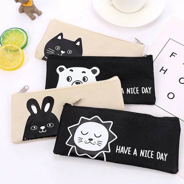 Pencil Case Cute Bag Pencilcase Cartoon Animals Box Pencil Case Cute Bag Pencilcase Cartoon Animals Box School Office Supplies Tools Bts