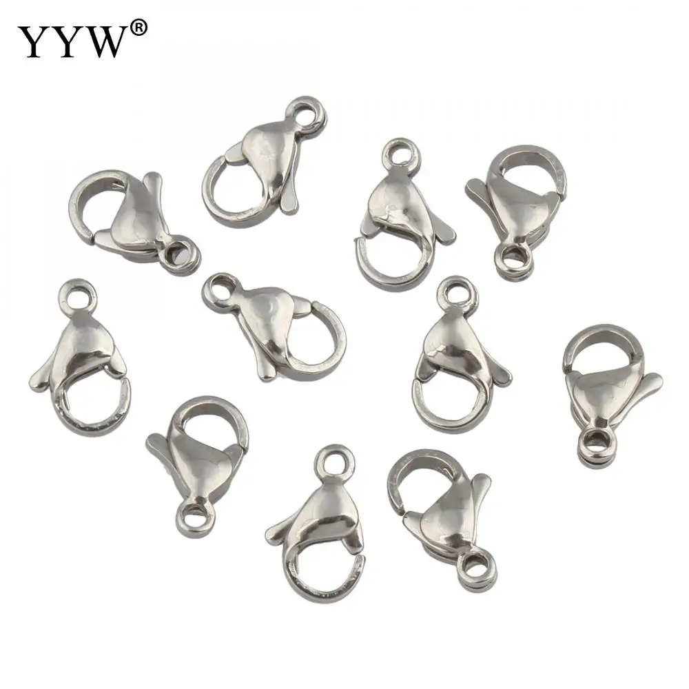 

100PCS clasp Top 7x11x3.5mm Stainless Steel Lobster Clasp Hooks For Jewelry Making Finding DIY Necklace Bracelets Shrimp Claw