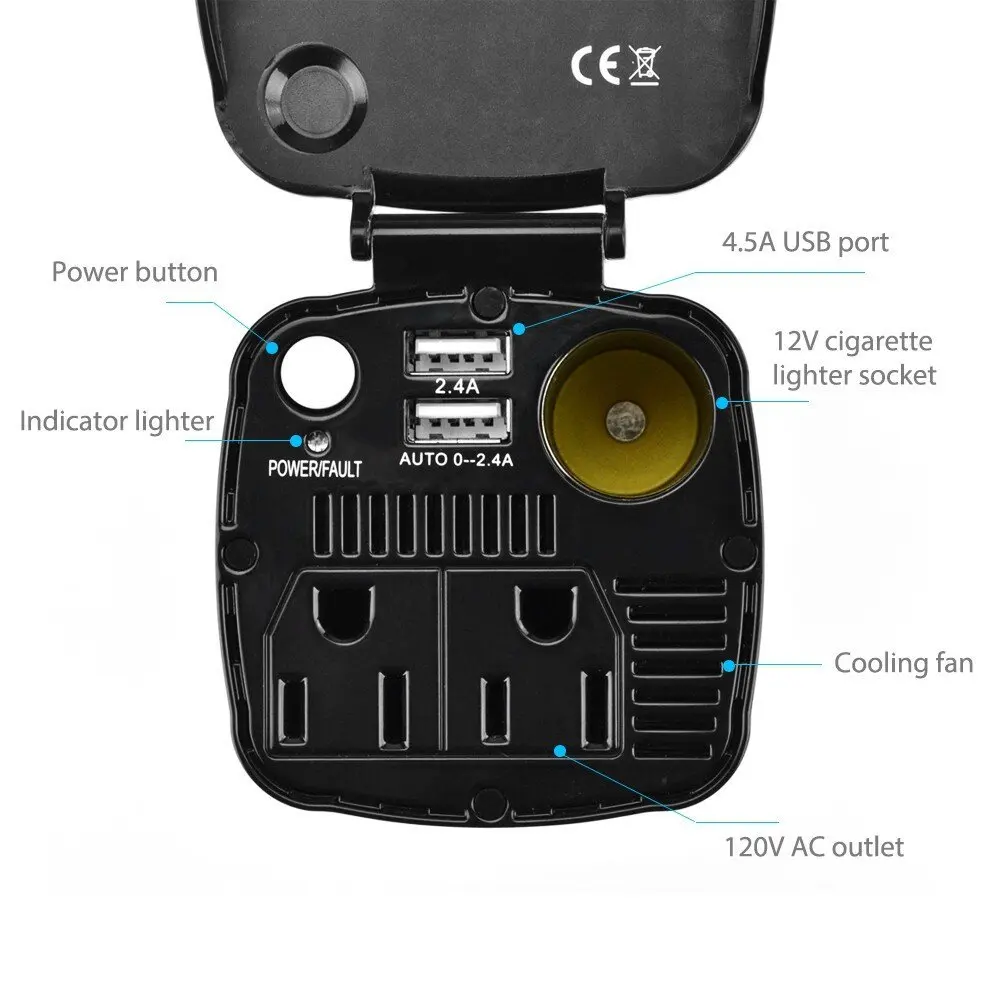 Bestek Car Outlet Converter Dc To Ac Supply Bestek Car Outlet Converter Dc To Ac Supply Inverter Charger Dual Usb With Cigarette Port In Inverters From