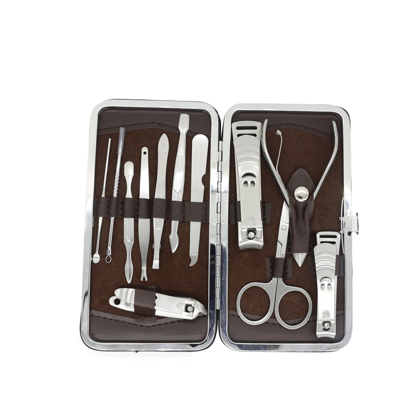  Mythus 100% Stainless Steel Nail Clipper Set Personal Beauty Tools 12 Pcs Manicure Knife Kit For Fi