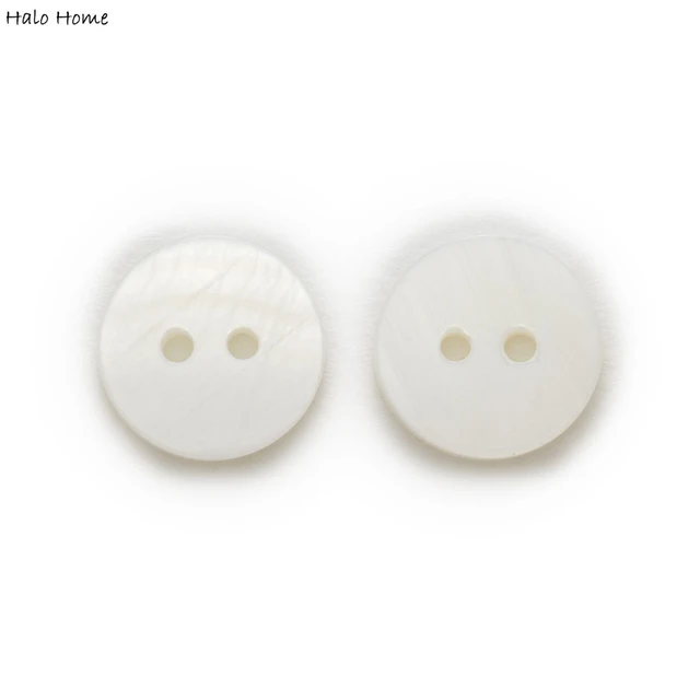 White Round Buttons