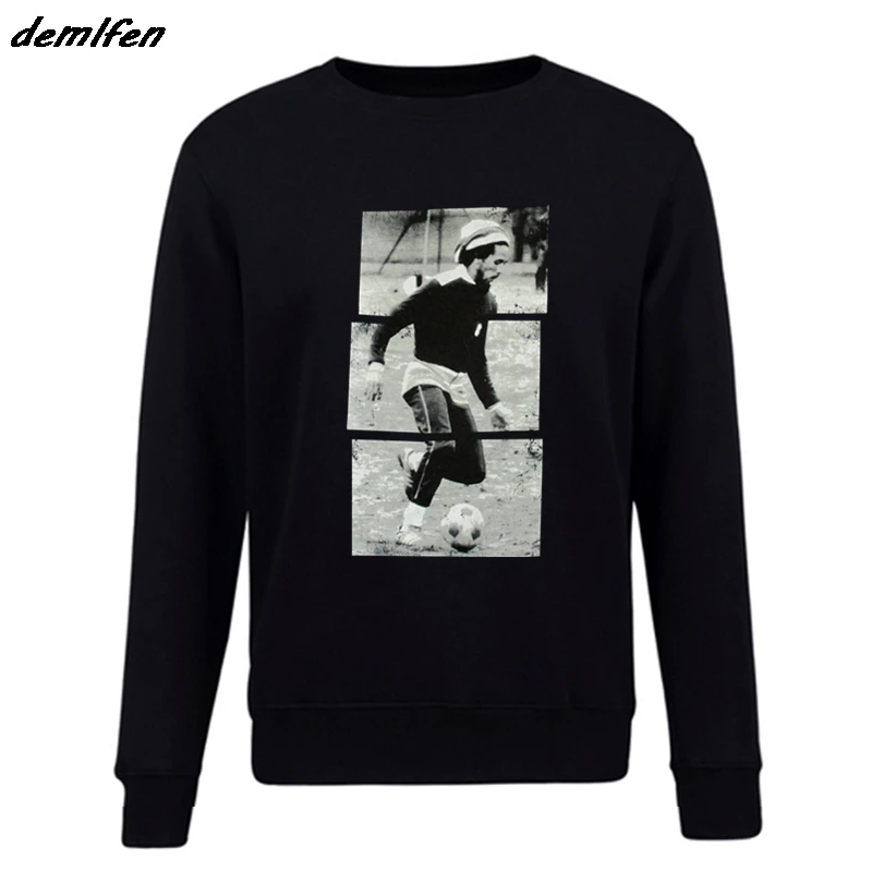 

Bob Marley Soccerer Stripes Image Black Sweatshirt Three Little Birds Exodus Jammin' Men hoodie Men pullover Fleece Top Coat