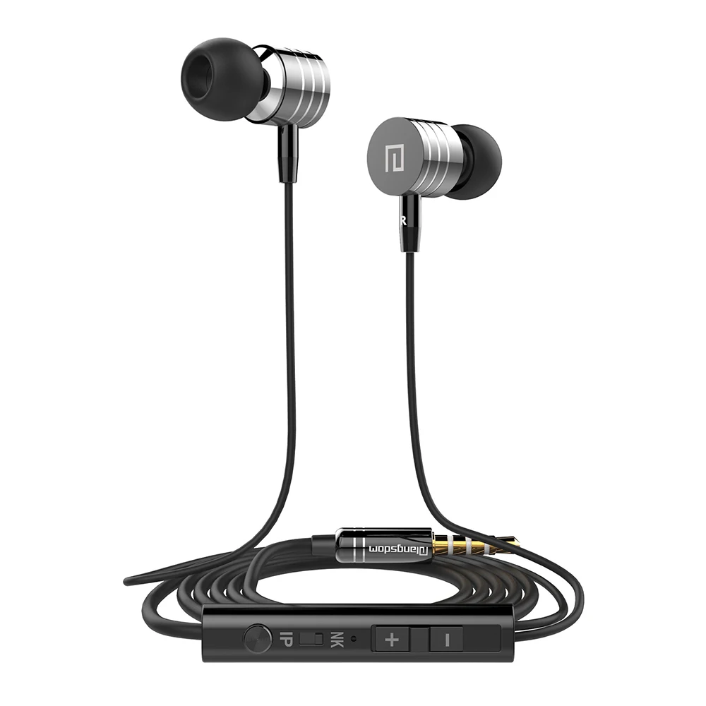 High Quality Stereo Bass Headset In Ear Metal Earphones handsfree Headphones with Mic 3 5mm Earbuds