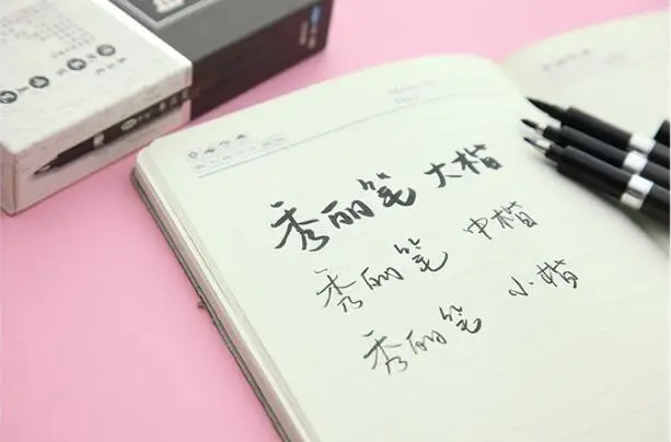 3 шт./лот, милая ручка для каллиграфии в китайском и японском стиле, многофункциональные художественные маркеры, ручка для офиса, школы, письма