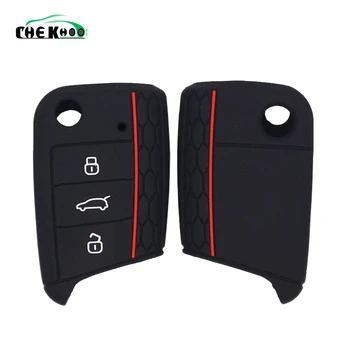 

Silicone Key Case Cover For VW Polo Golf 7 Tiguan for Skoda Octavia Karoq for SEAT Ateca Leon Ibiza 2015 2016 2017 2018 2019