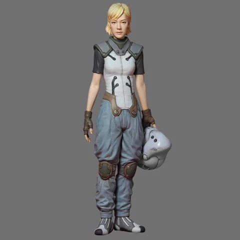 

1/20 scale Japan aviator Girl Unpainted Resin Model Kit figure Free Shipping