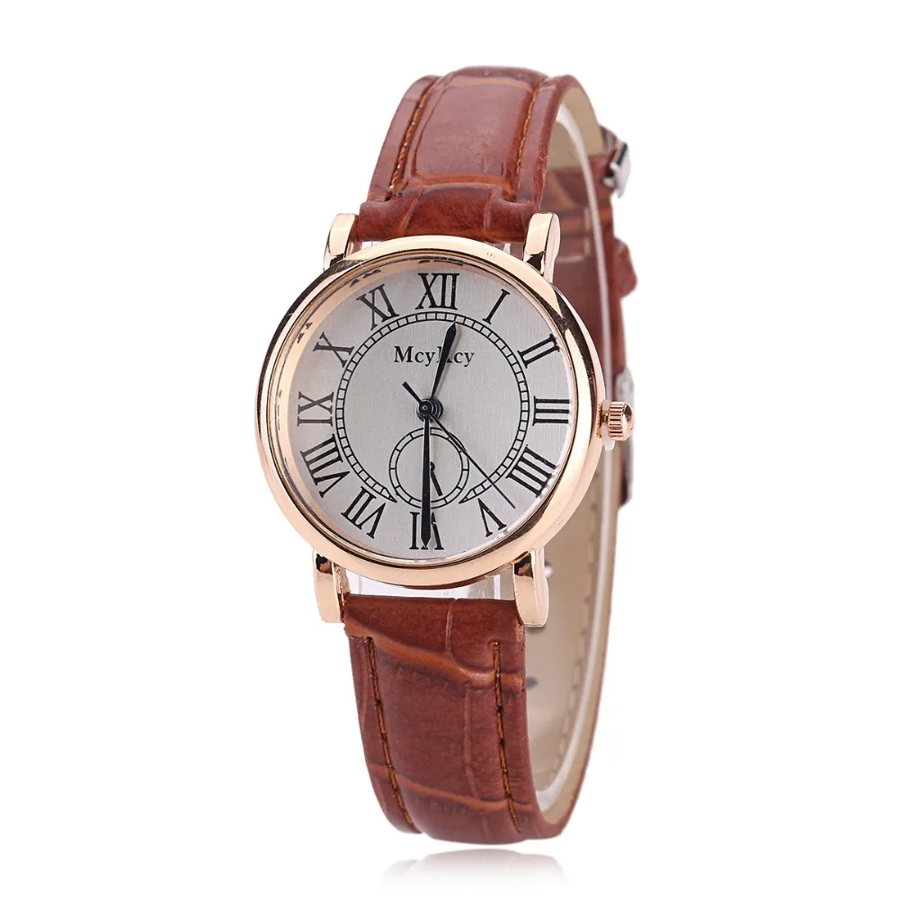 

Hesiod Classic Design Business PU Leather Watch Men Quartz Black White Brown Casual Men Wristwatches
