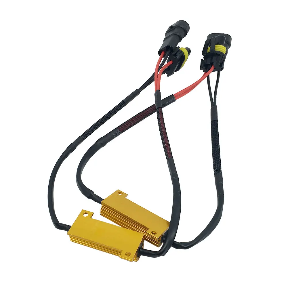 2pcs Car 9005/9006/HB3/HB4 LED Fog Light Load Resistor Decoder 50W 6Ohm