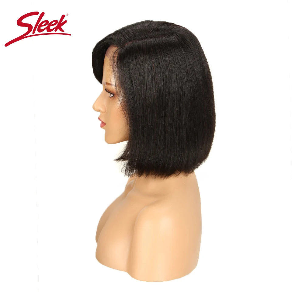 Sleek Bob Lace Front Wigs Brazilian Lace Front Human Hair Wigs For Women Human Wigs With Bangs Ombre Short Bob Wig Free Shipping