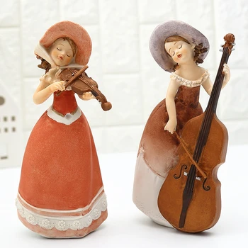 

Nordic Cartoon Little Girl Place Adorn Creativity Resin Manual Arts And Crafts Desktops Household Furnishing Wedding Decorations