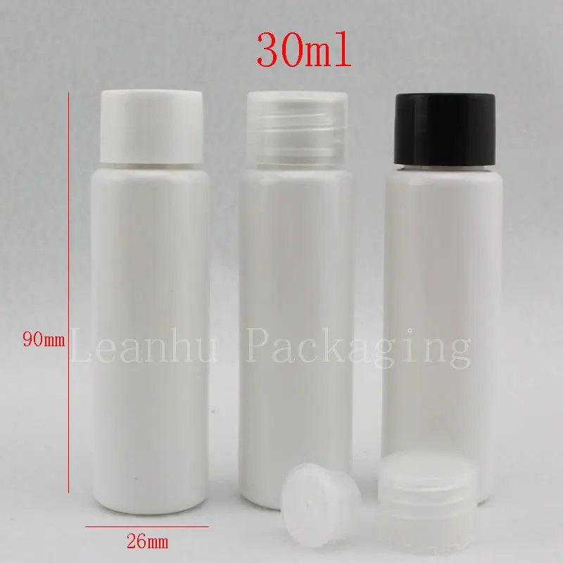 Download 50pc a lot white empty lotion plastic cosmetic bottles with lids 30ml , travel bottle for ...