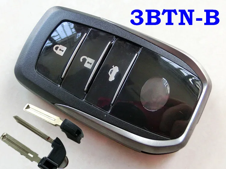 RMLKS 2 3 кнопки смарт-пульт дистанционного ключа чехол оболочка подходит для Toyota Camry Highlander RAV4 автомобильный брелок нерезанное лезвие