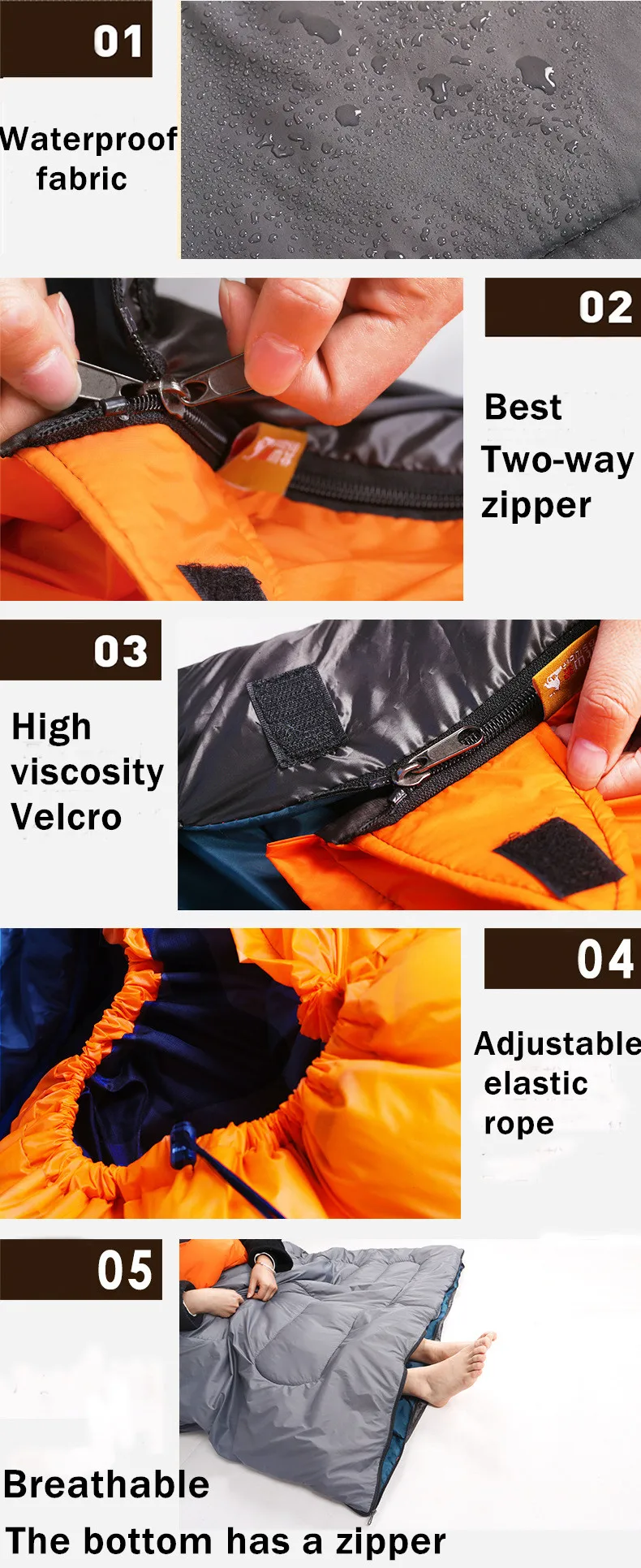 Sleeping Bag Couple with pillows outdoor camping indoor mat for lunch break portable Adult lover warm for four seasons (4)