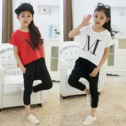 Детская одежда летний корейский стиль Детские Джаз Одежда для танцев Одежда в стиле хип-хоп детская Костюмы