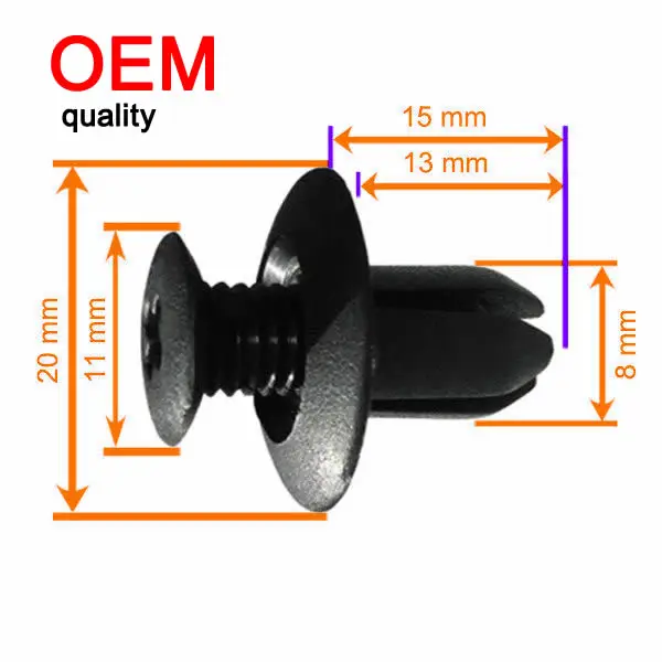 500x OEM Front Bumper Fender Body Mouldings Clips Rivet Retainer for