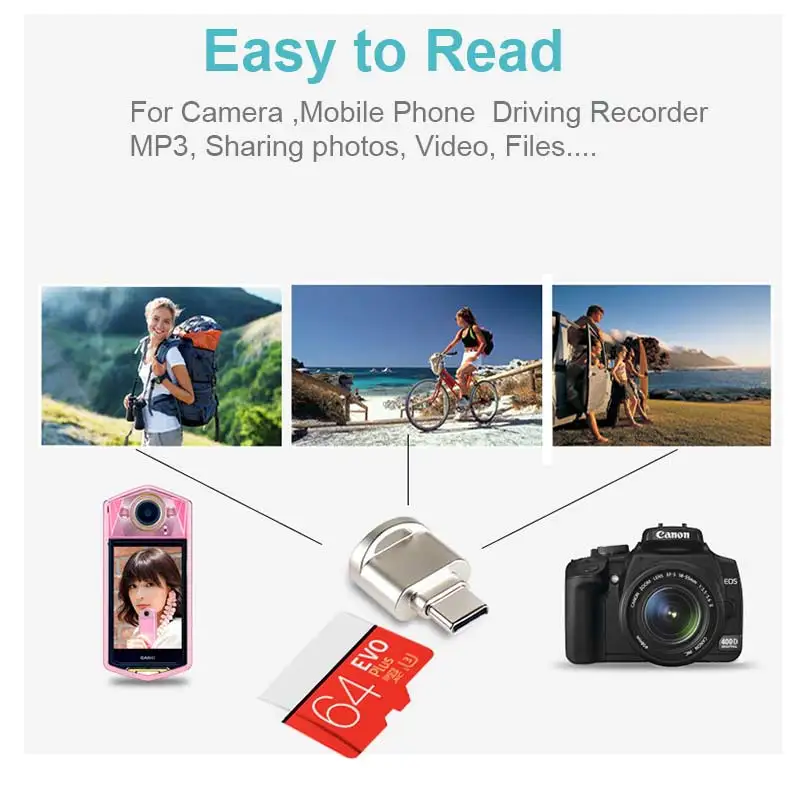 MFi Lightning Micro SD TF OTG Swivel Card Reader USB 2 0 Memory Mini Cardreader for 2