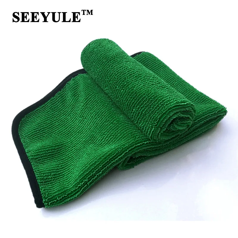 

1pc SEEYULE 550gsm Microfiber Car Wash Towel Braided Style Strong Water Absorption Clean Car Cloth Accessories for VW Audi Tesla