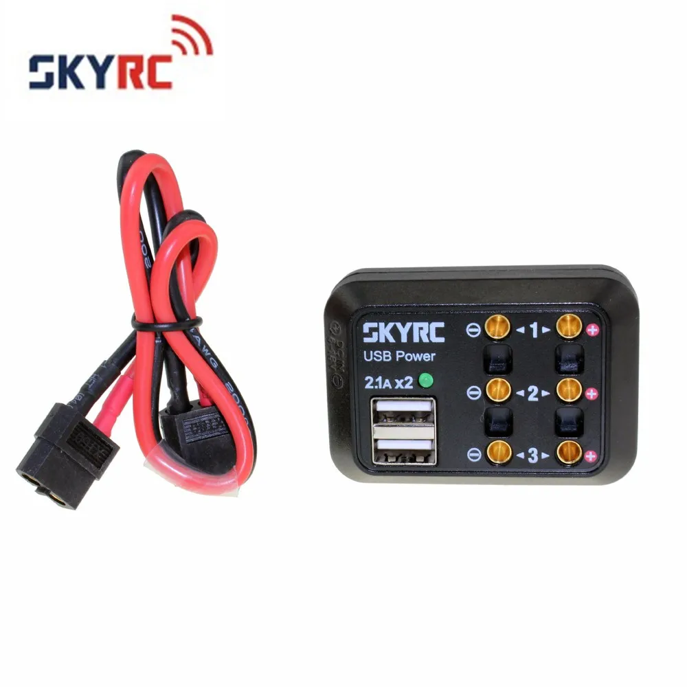 SKYRC DC Power Distributor Multi Output 10A XT60 Plug Banana Plug USB
