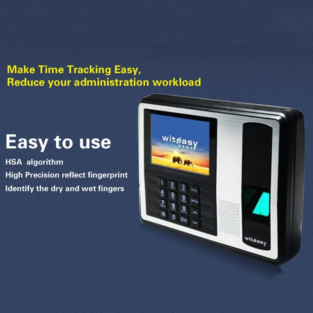 

A7 4.3-Inch TFT Color Screen Fingerprint Recorder Free-software Roll Machine Space-saving Employee Attendance Machine