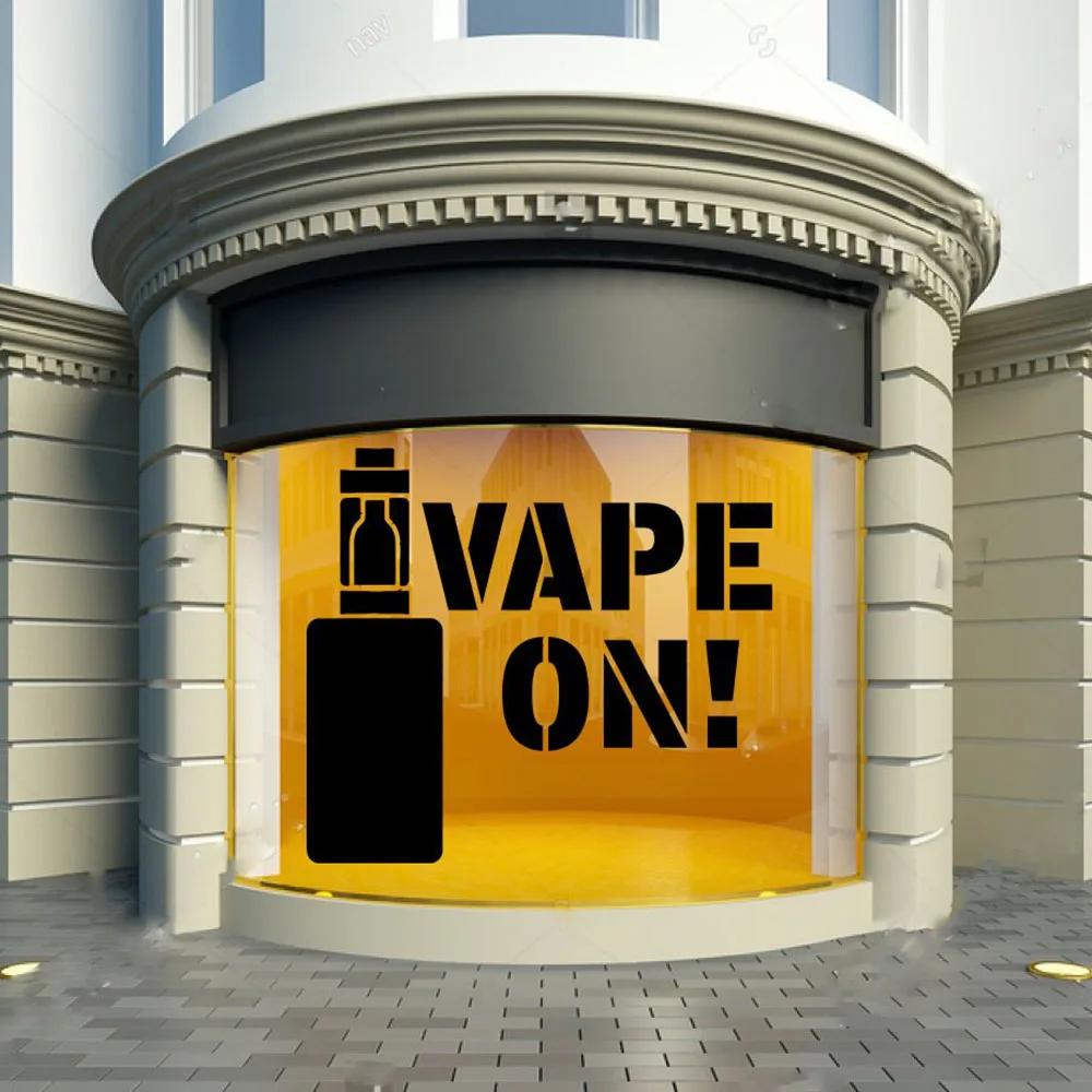Настенная Наклейка Vape Shop Quotes Art настенное украшение для Store на оконные декоры узор