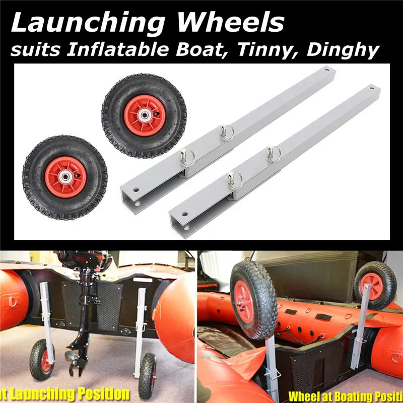 

Newest Kayak Wheel 1Pair Inflatable Boat Transom Launching Wheel for Fishing Boat Dinghy Yacht Raft Trolley Boat Accessories