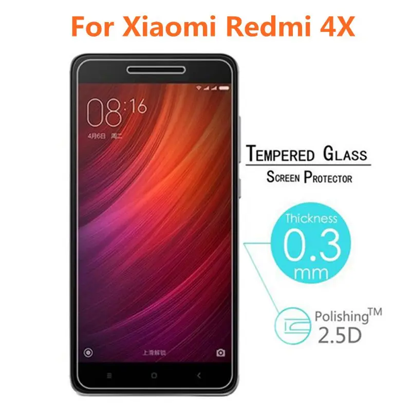 Для Xiaomi Redmi 4X, закаленное стекло,, 9 H, Высококачественная защитная пленка, Взрывозащищенная Защита экрана для Redmi 4X