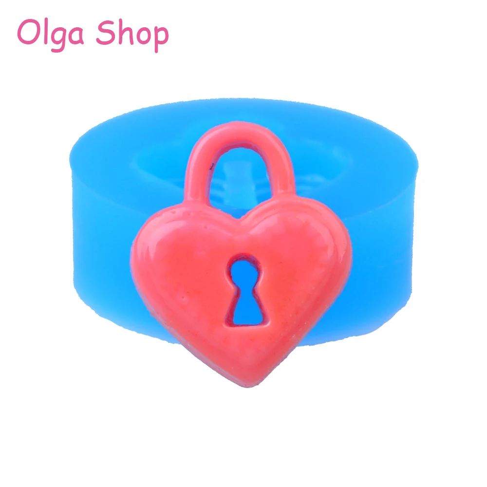 

QYL055 21.9mm Heart Key Lock Silicone Mold - Sugarcraft, Fondant, Baking Tools, Cookie Biscuit, Scrapbooking, Resin, Candy Mold