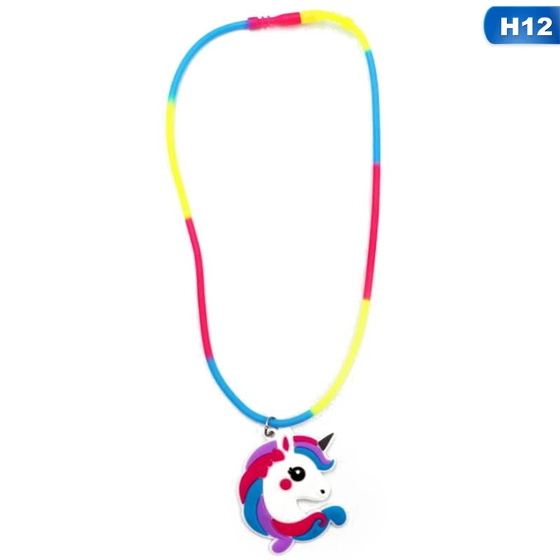 Rainbow Unicorn Pendant Rubber Necklaces Accessories -Unicorn Fashion HTB1 DWfXE rK1Rjy0Fcq6zEvVXal