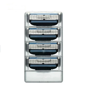 New 4 pcs/lot 3 Blades Men's Face shaving Razor Blades shaver blades For Men Sharpener Razors Blade mache 3