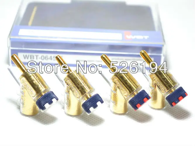 WBT 0645 Angled Stackable font b Speaker b font Loudspeaker Banana Plug Pack of 4pcs