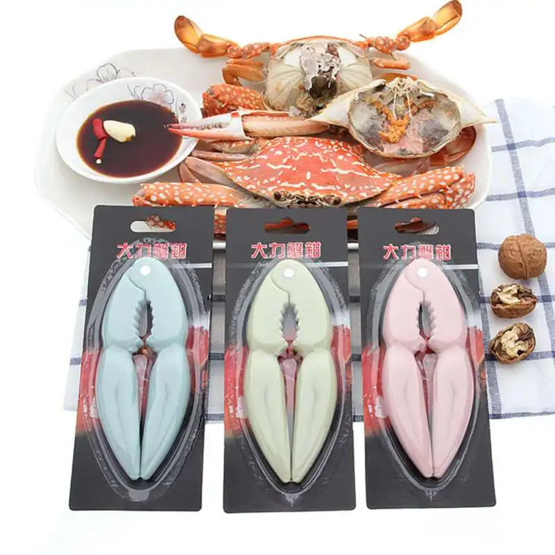 Crab Shape Die Cast Quick Shellfish Lobster Cracker Seafood Tools Clip Fork Picks Pincer Nut Cortador De Biscoito Z