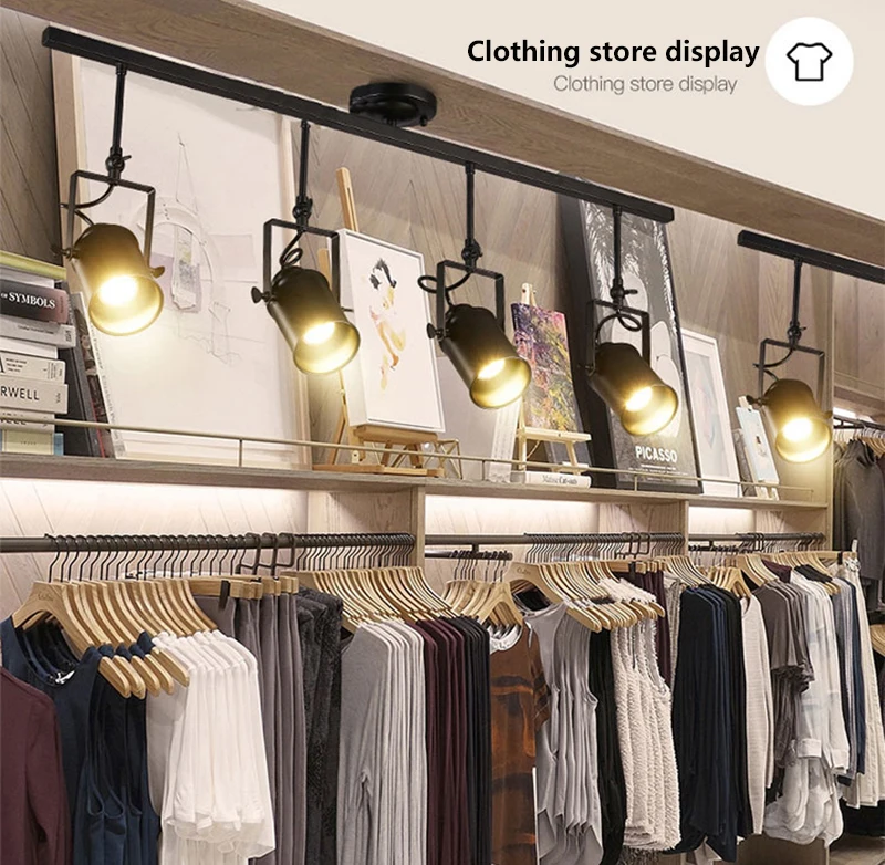 com lâmpada pingente para loja de roupas