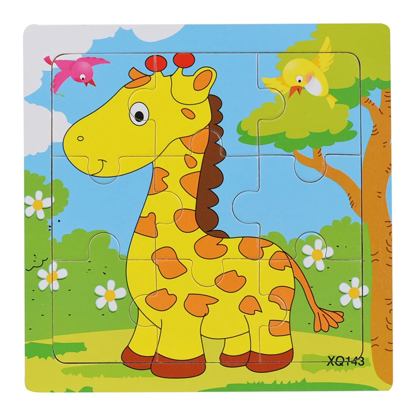

Wooden Children's Hand Grasping Puzzle Board Cartoon Wood Three-dimensional Puzzle Toy Great Educational Development Toys Gift