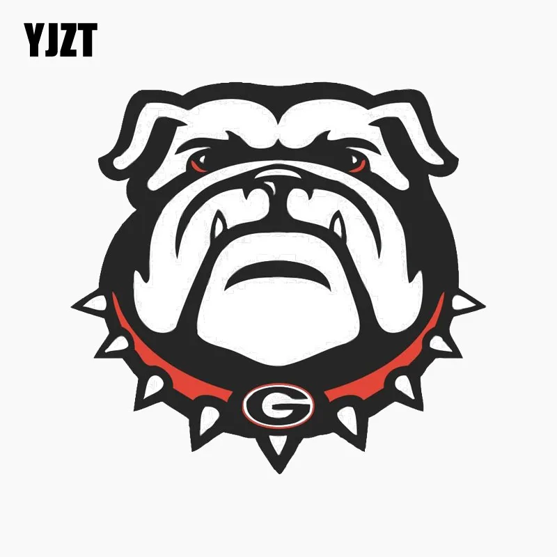 

YJZT 12.7CM*12.1CM GEORGIA BULLDOGS Personality Reflective Car Sticker Motorcycle Parts C1-7641
