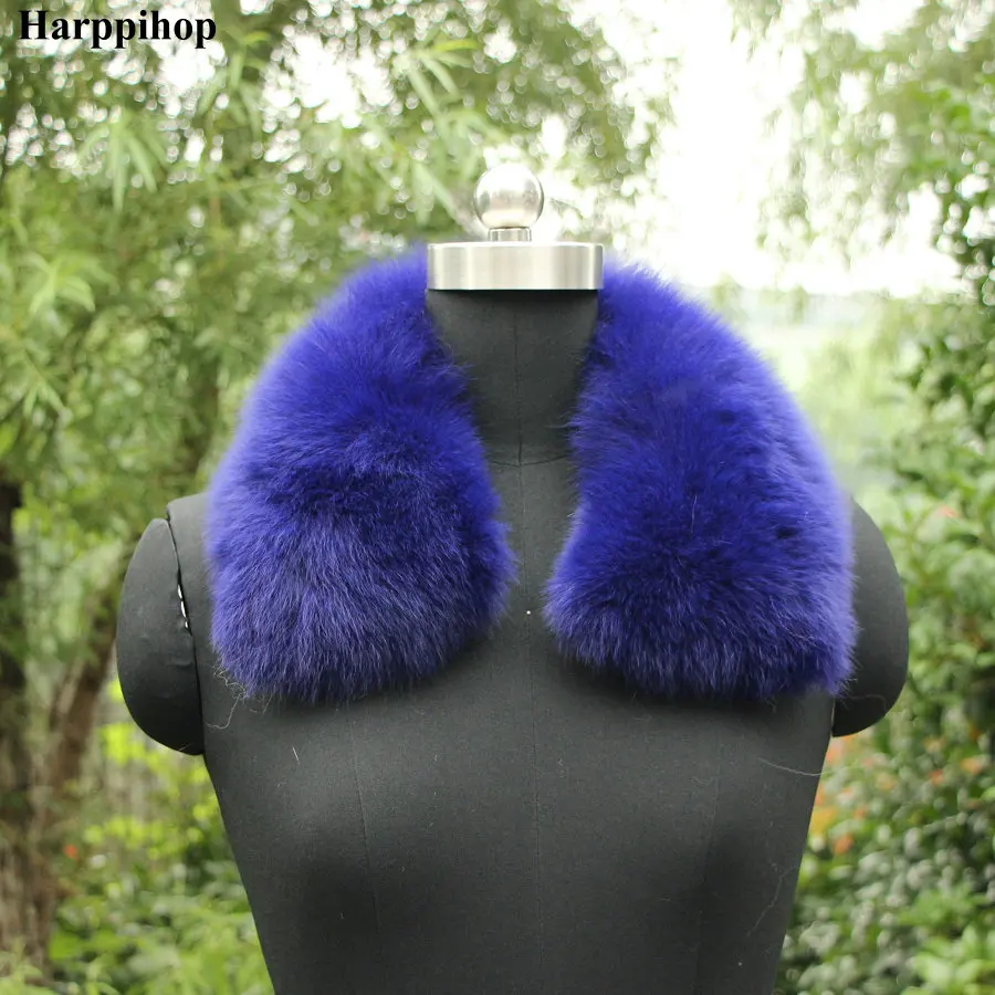 Harppihop* женская одежда воротник аксессуары модные меха лисы шарфы натуральный мех лисы воротник квадратный