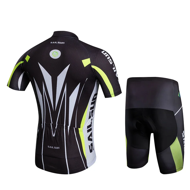 HOT SAIL SUN Black Men bike Jersey or Cycling Bib Shorts Pro MTB Clothing Summer Male team ropa Bicycle Top wear Breathable