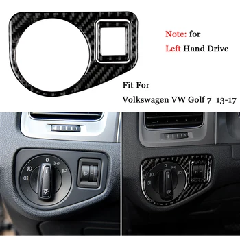 

HeadLight Switch Button Cover Trim Sticker For VW Golf 7 MK7 GTI R VII 2013-2017 LHD Accessories