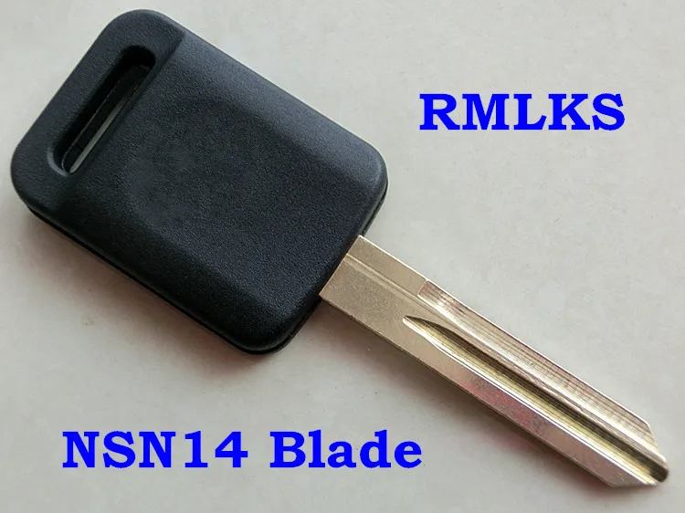

RMLKS New Uncut Ignition Blank Chipped Car Key no Chip Transponder Chip Key Fit For NISSAN Teana Tiida Qashqai With NSN14 Blade