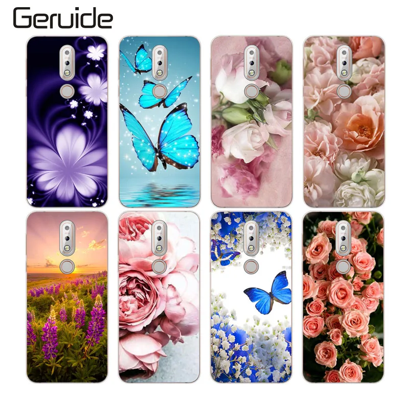 

Geruide for Nokia 7.1 Case 5.84inch Cartoon Patterned Painted for Nokia 7.1 Case Soft Silicon TPU Back Cover Case for nokia 7.1