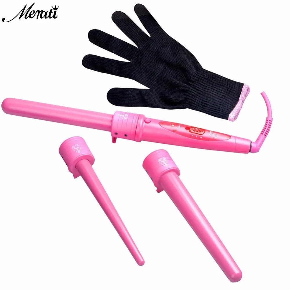 Professional Accessories for Fashion Curling Wand Interchangeable 3 or