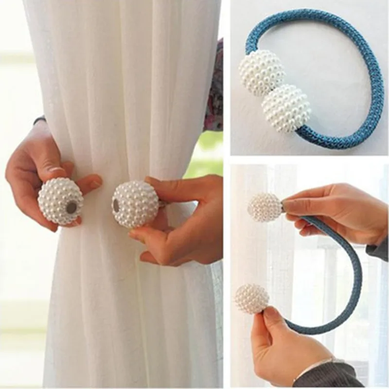 1pc Pearl Curtain Clip Curtain Holders Tieback Buckle Clips