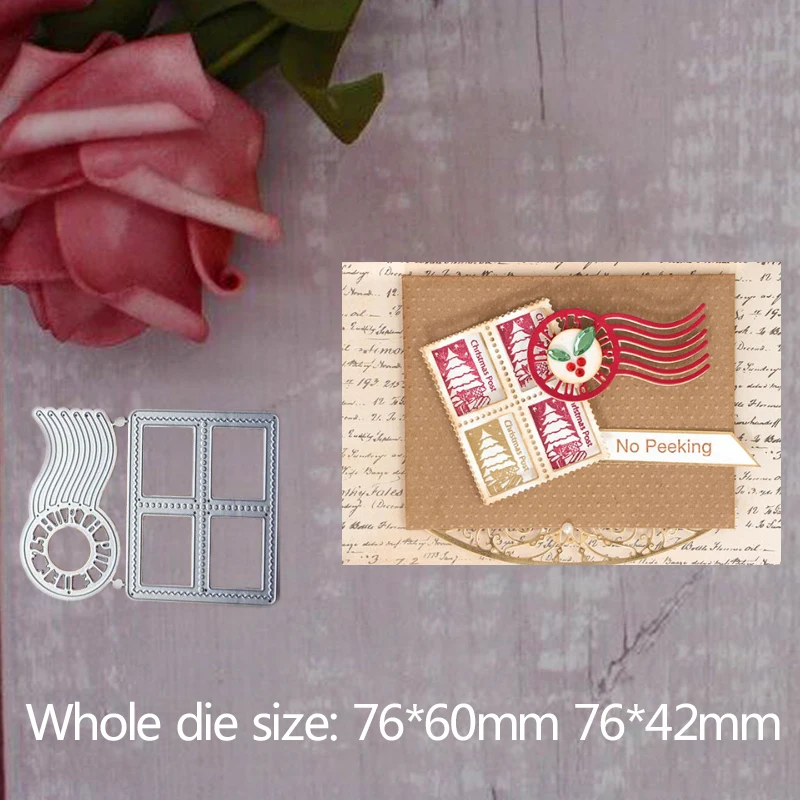 

76*60mm 76*42mm Christmas Set Metal Cutting Dies Stencil Gift DIY Scrapbooking Card Decorative Santa Postman Dies craft dies