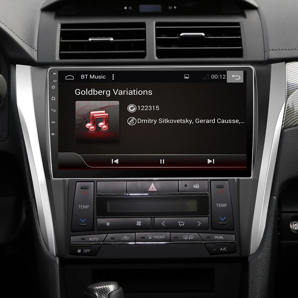 Best Eunavi android 9.0 car dvd gps multimedia player For Toyota Camry50 2012 car dvd navigation radio video audio player 4G+32G PX6 1