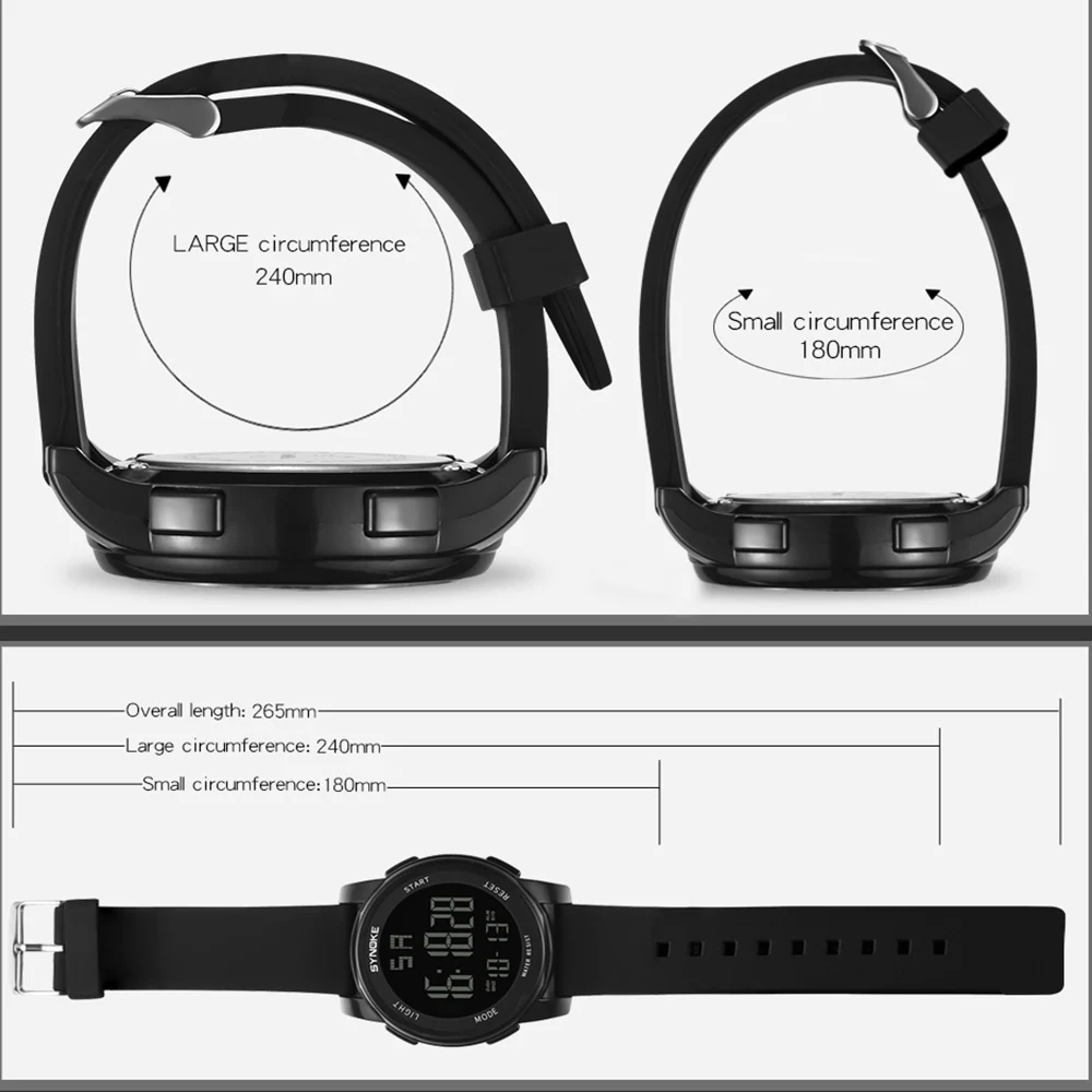 PANARS Мужские Цифровые Спортивные наручные часы LED экран большой циферблат