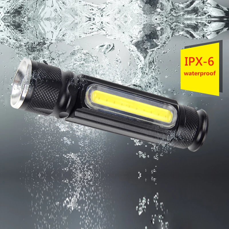 Ночник для чтения usb фонарик 18650 встроенный аккумулятор COB CREE XML T6 светодиодный