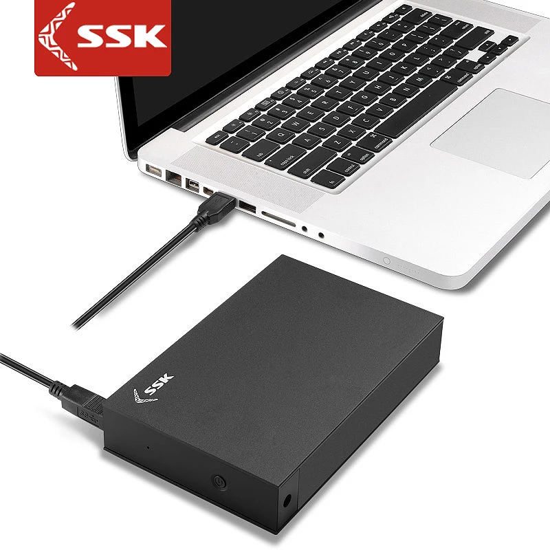 SSK HE-G3000 портативный корпус для жесткого диска 3,5 дюймов Sata для USB 3,0 Hdd Чехол Прочный жесткий диск коробка алюминиевый сплав для Sata Hdd(US Plu