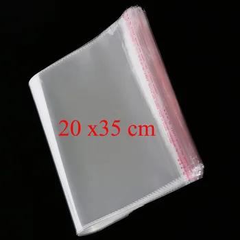 

50PCS 20X35cm / lot-transparent OPP self-adhesive bag transparent plastic packaging bag accessories gift packaging