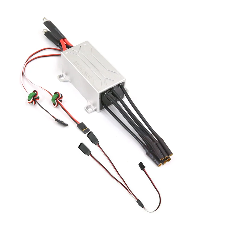 

FATJAY 100m underwater IPX8 24V 90A waterproof brushless ESC One turn two for 2 motors differential ROV submarine thruster