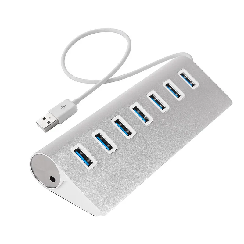 Binful High speed Aluminium USB 3 0 HUB 7 Ports Power Adapter usb hab splitter for 2