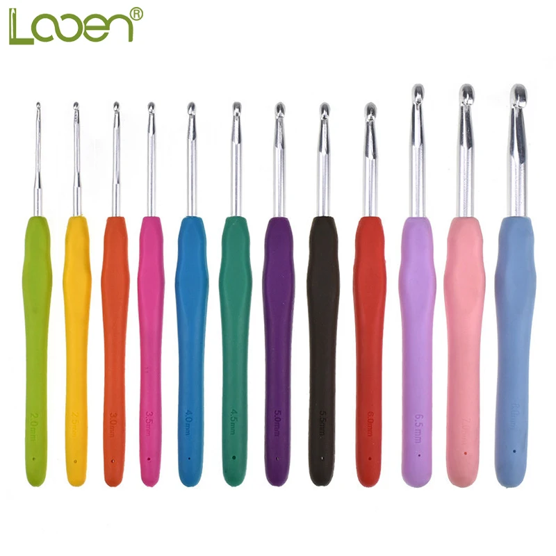Looen 12pcs Crochet Hook Set With Ergonomic Handles Extra Long Size B 2